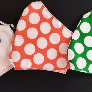 3 pieces Polka dots face mask